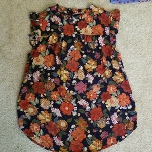 Loft fall flutter shirt